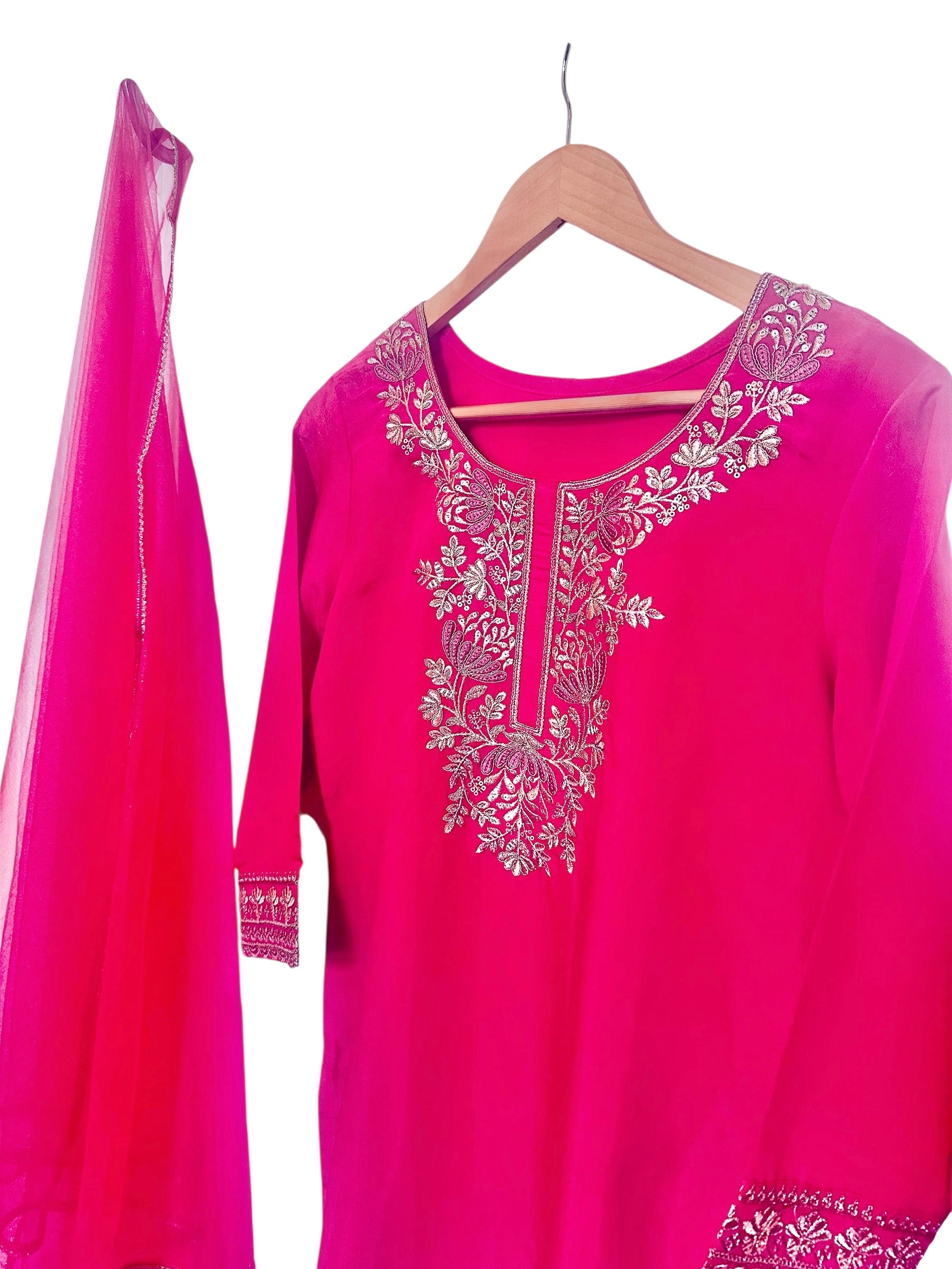 Hot pink salwaar suit
