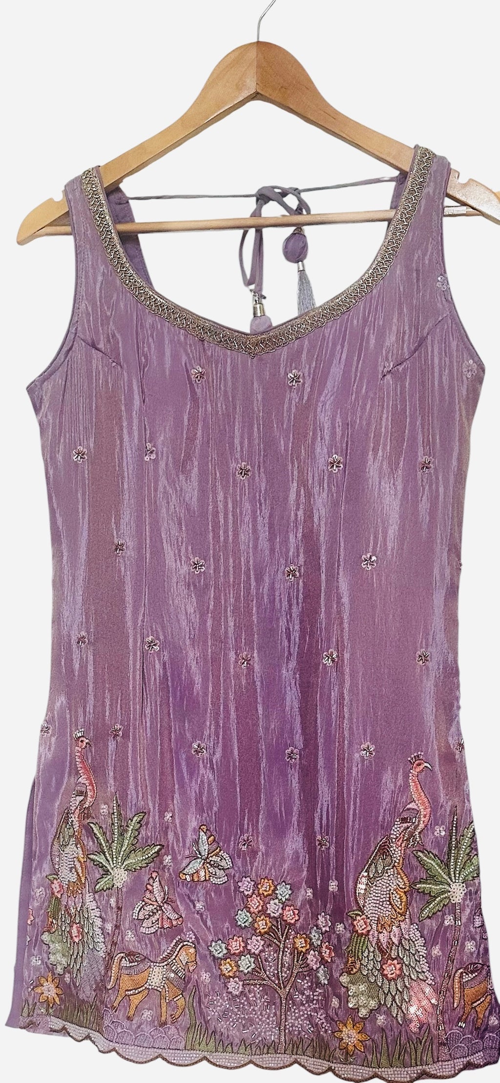 Lavender embroidered sharara set