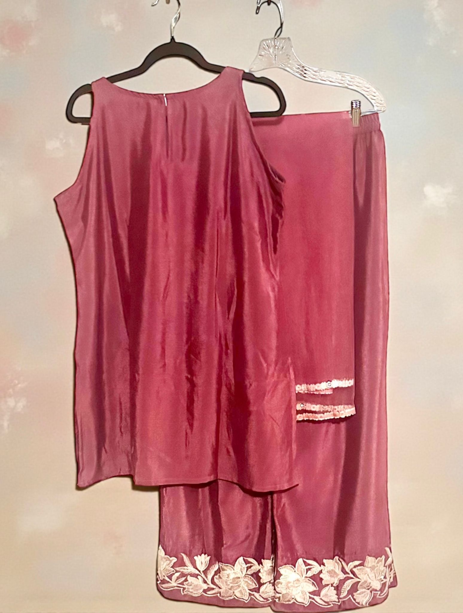 Onion pink patchwork suit