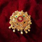 Ruby n emerald ghungroo ring