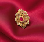 Ruby gold finish ring