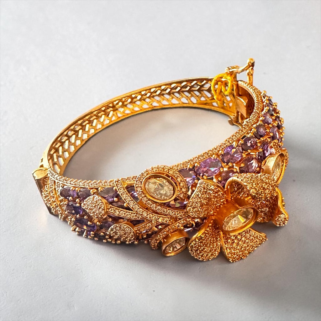 Lavender stone ad bracelet
