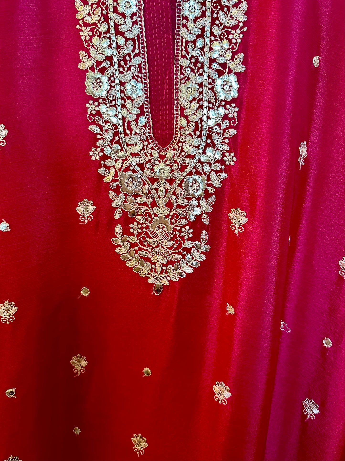 Red sharara suit