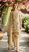 Ivory sequins suit