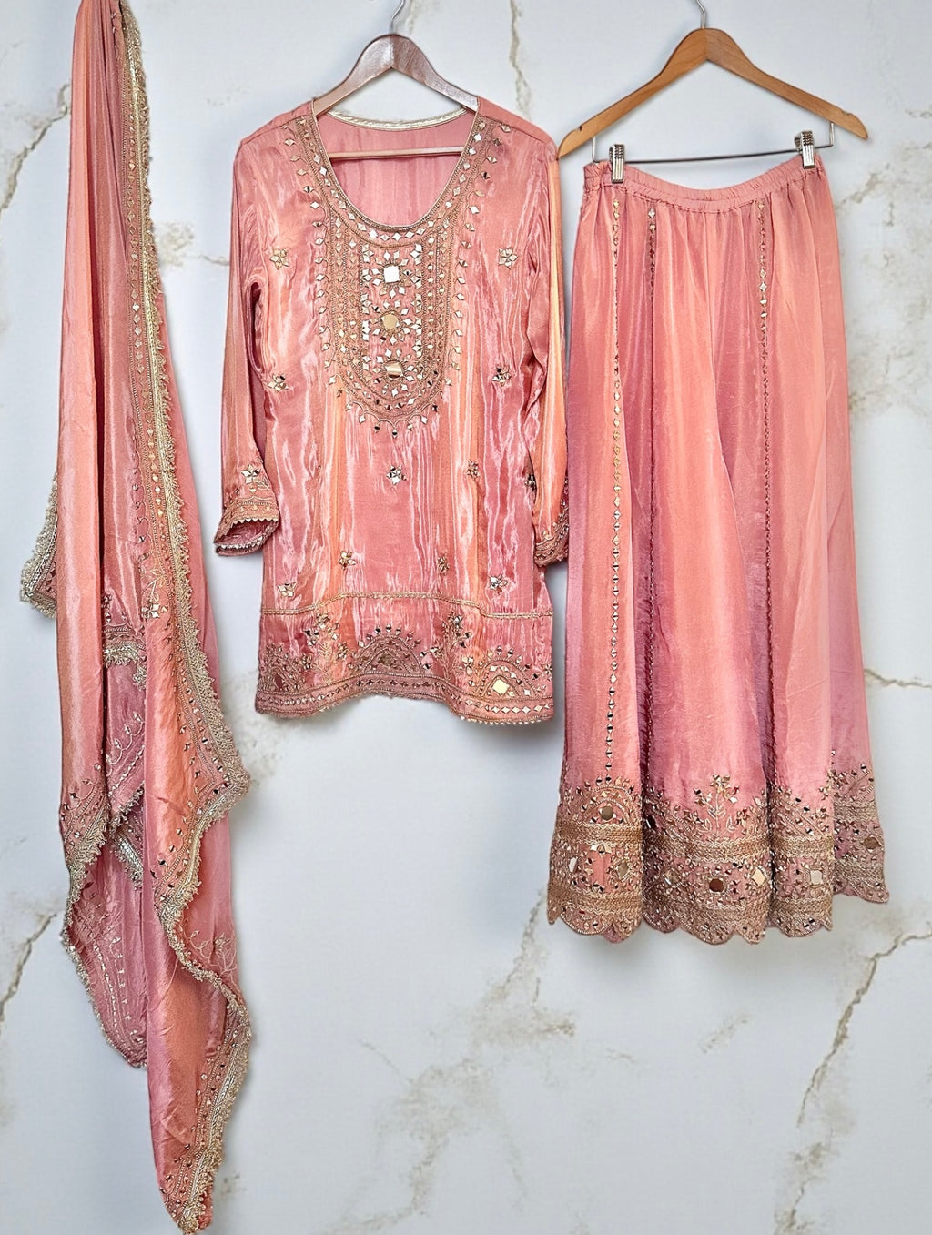 Pink Sharara suit