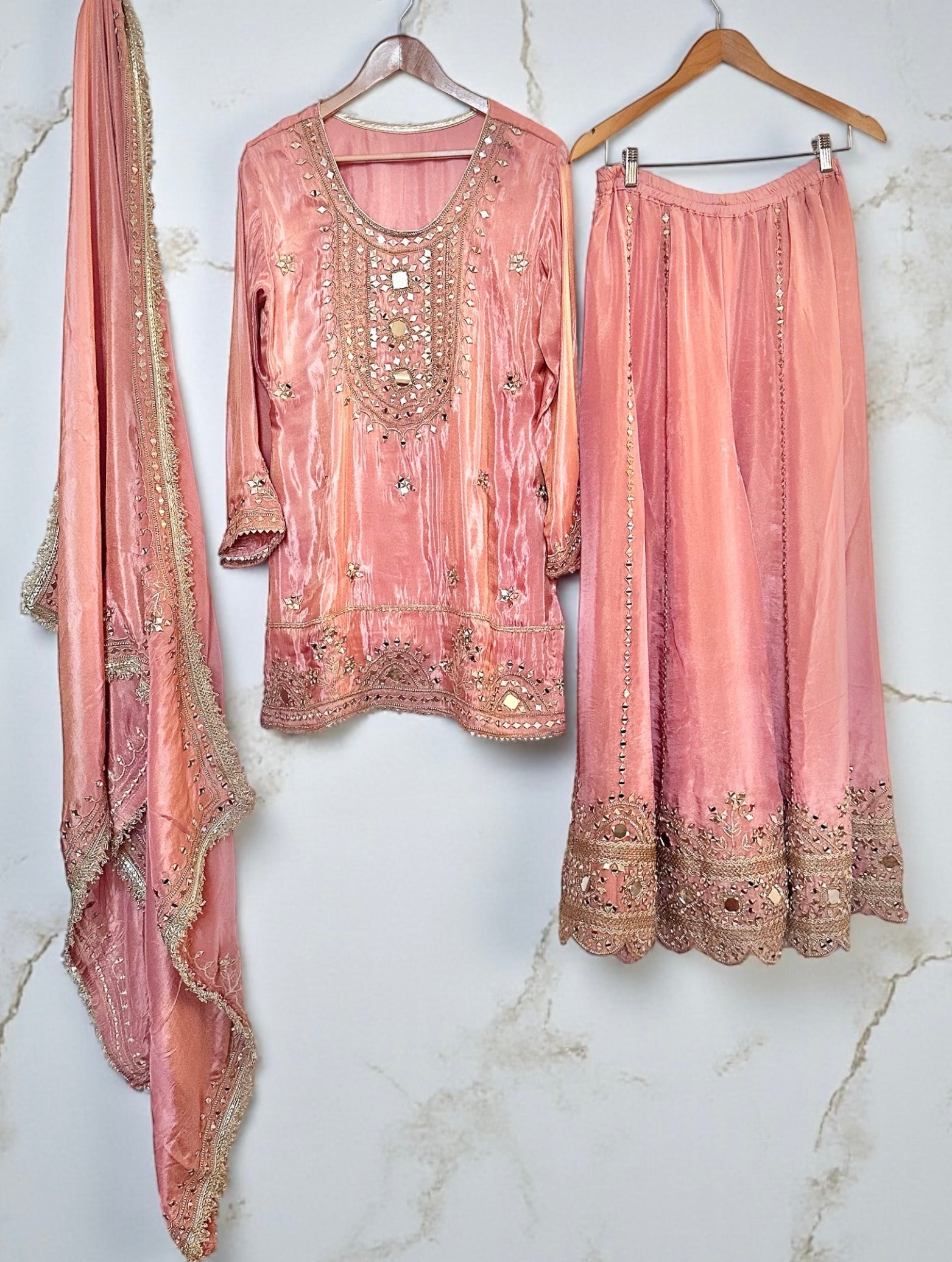 Pink Sharara suit
