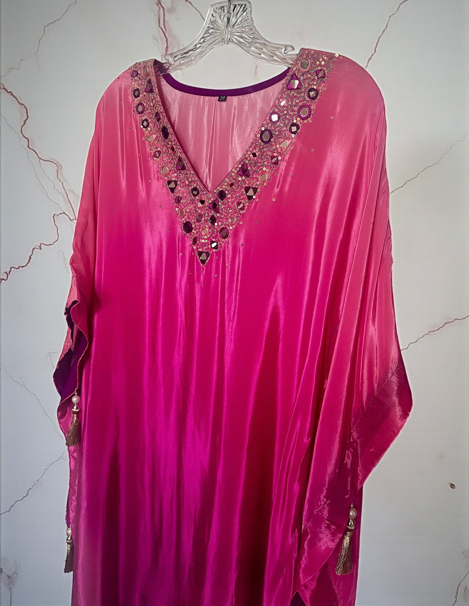 Fuchsia ombré kaftaan set