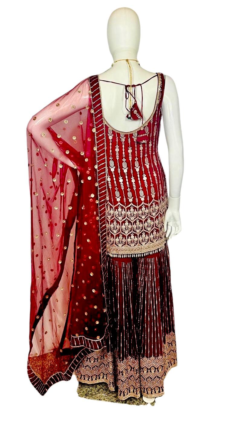 Maroon Sharara set