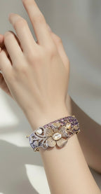 Lavender stone ad bracelet
