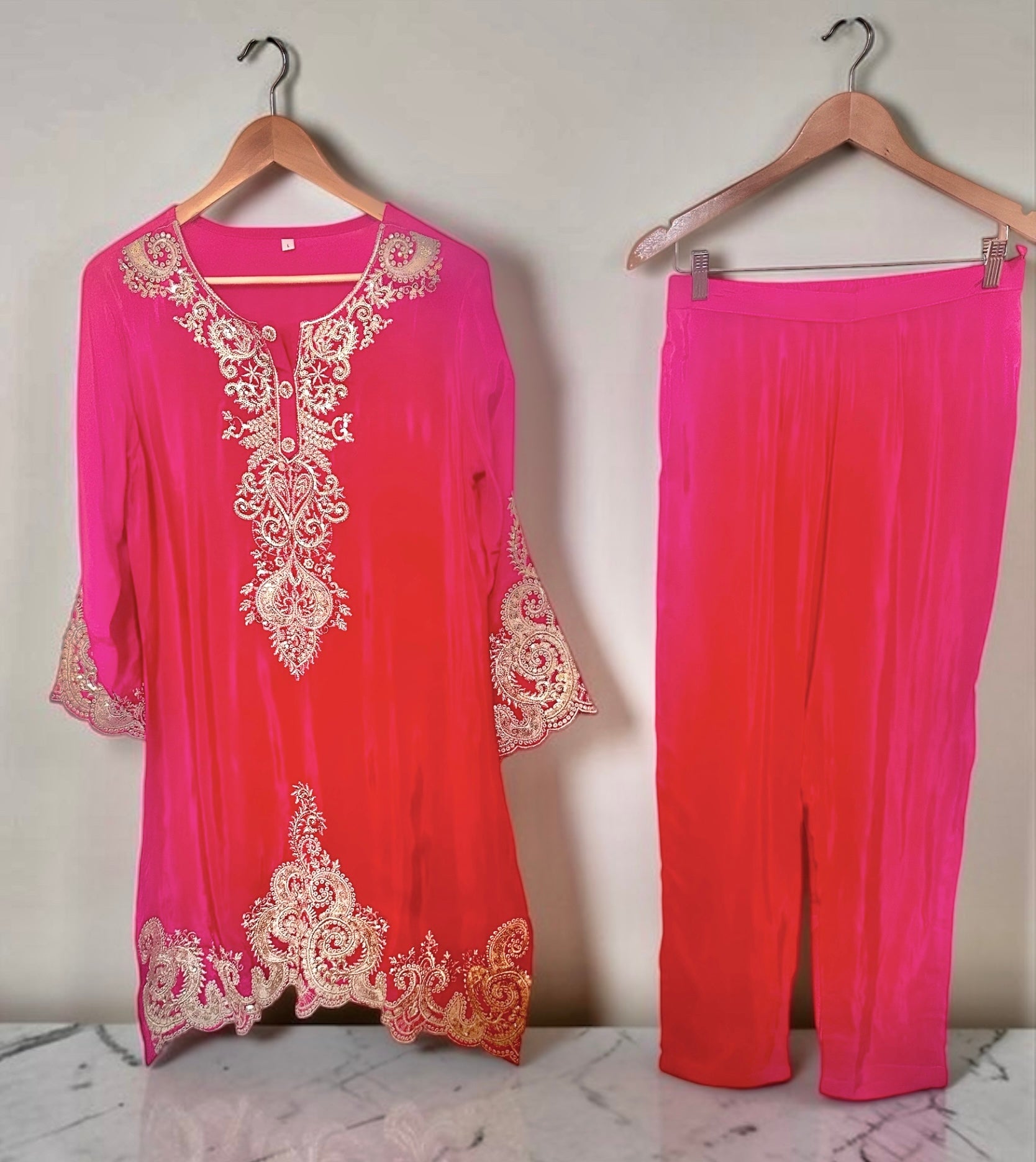 Pinkish red co- ord set