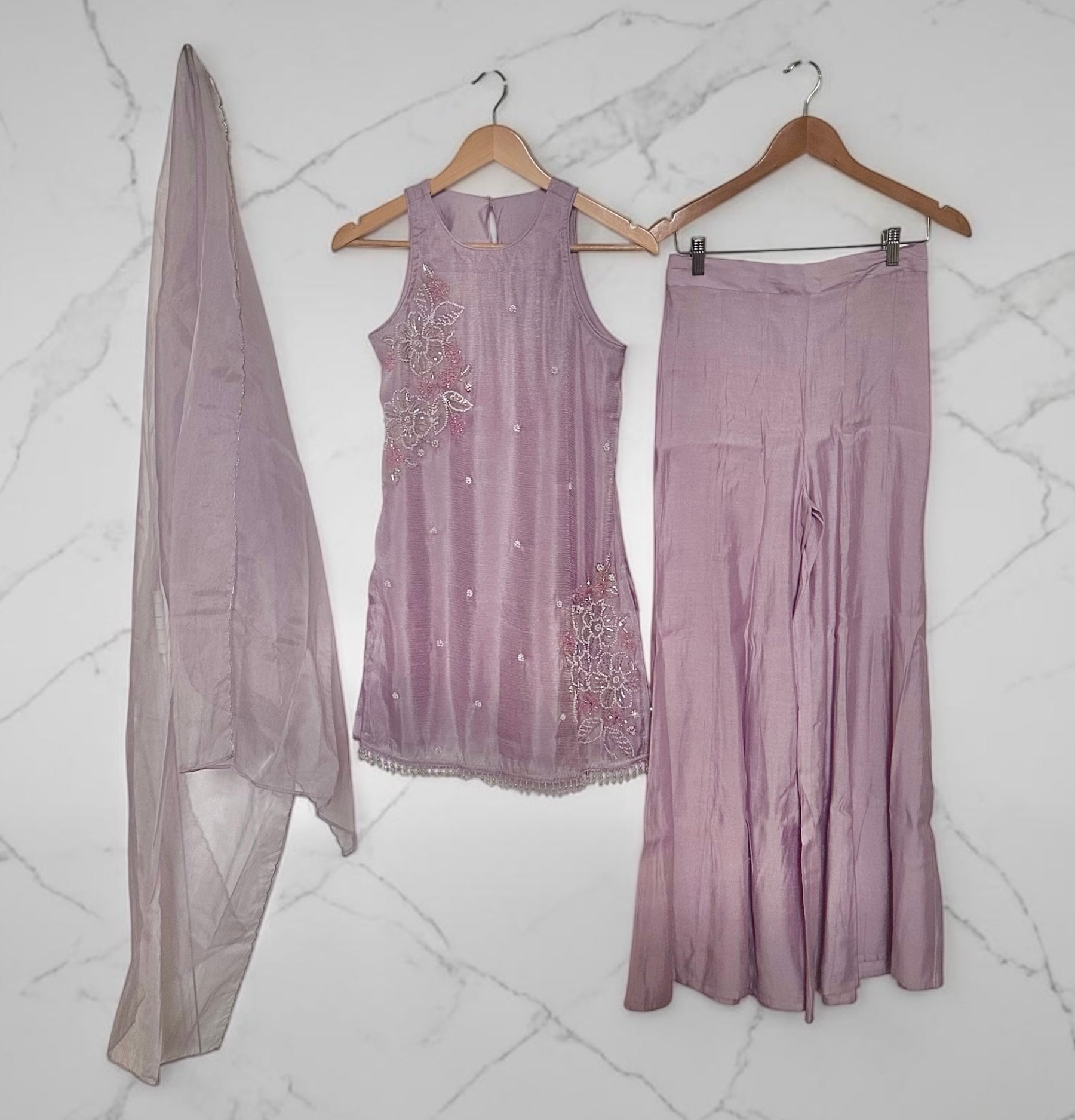 Lavender palazzo suit