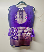 Purple silk saree