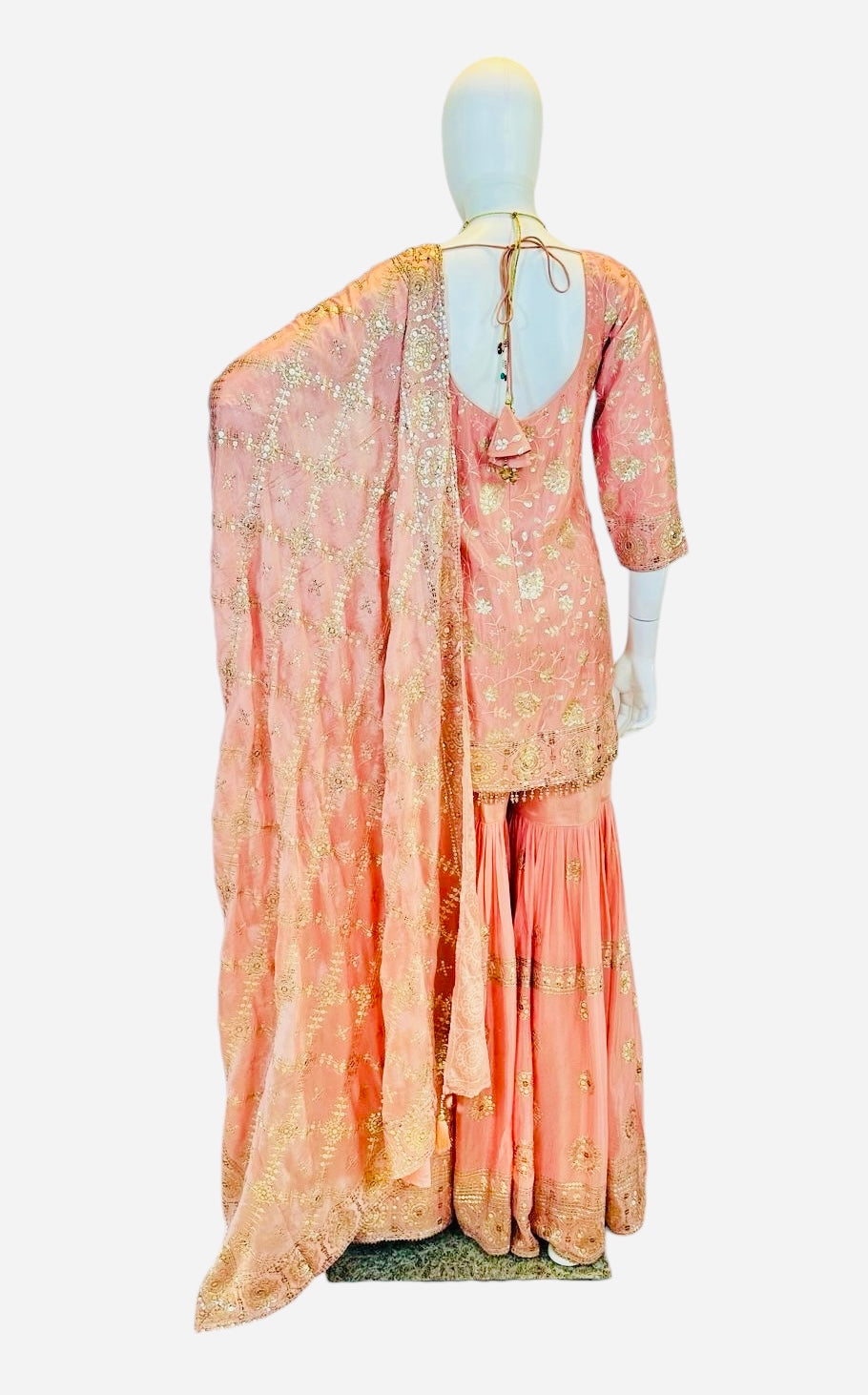 Peach garara suit