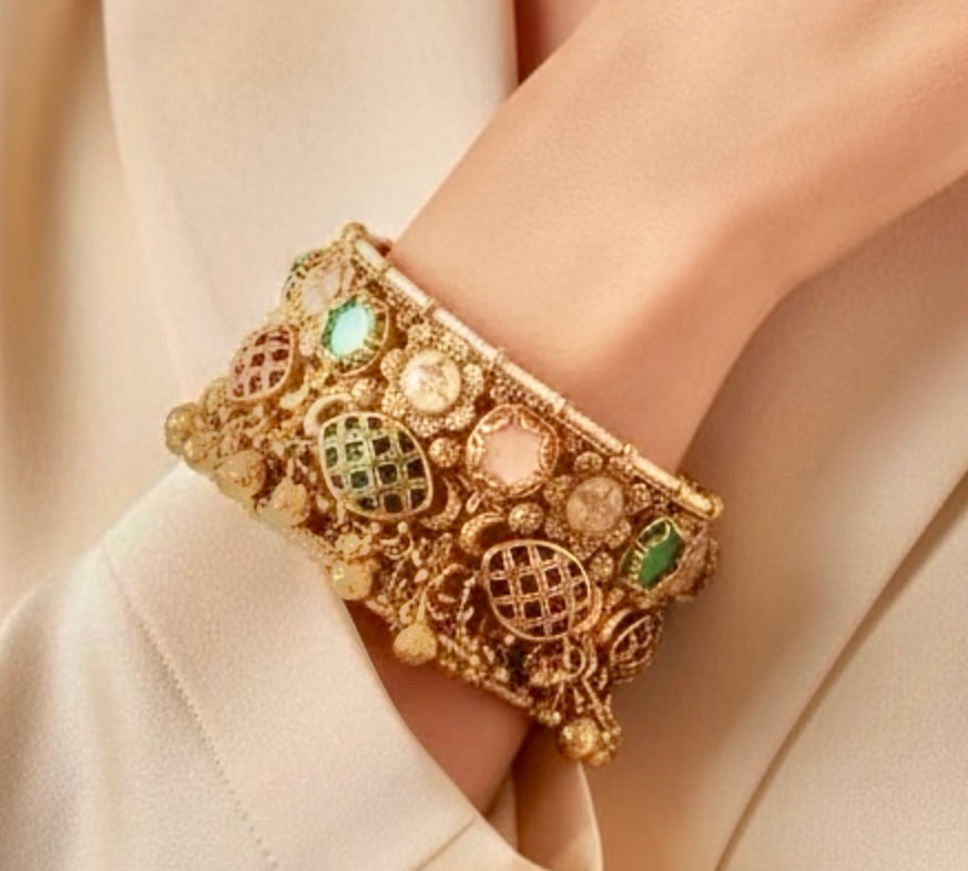 Multi-colored stone kada