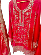 Red Farshi salwaar suit