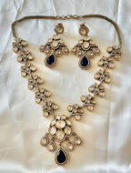 Navy blue Polki set