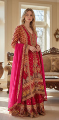 Hot pink garara suit
