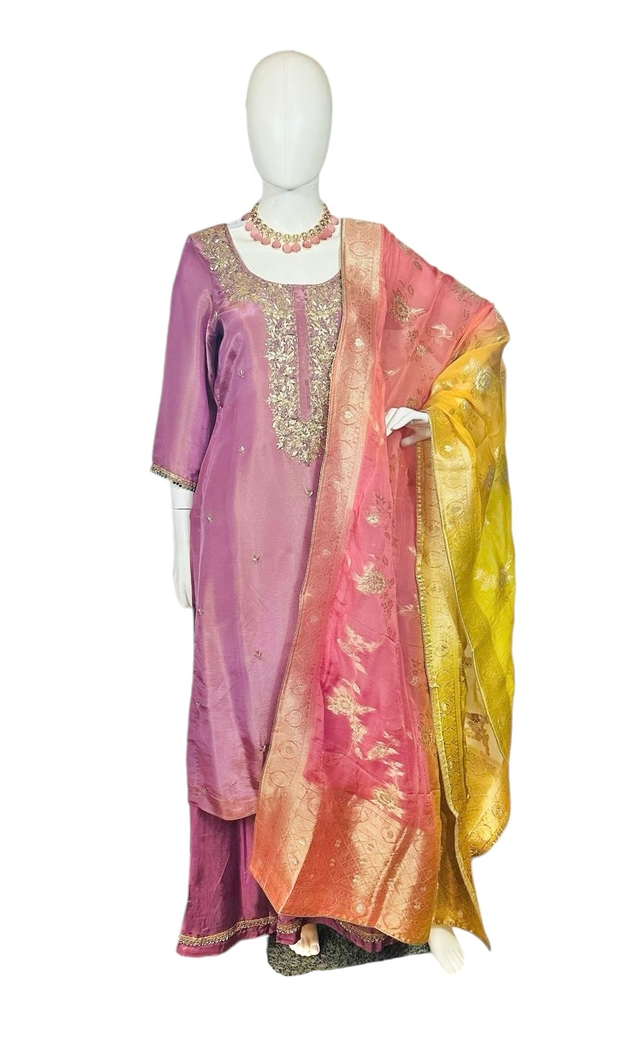 Purple Sharara set