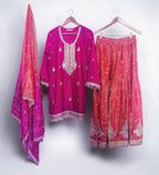 Fuchsia n Orange garara set
