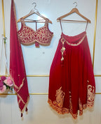 Red lehenga set