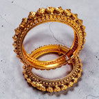 Ruby gold finish kadas set