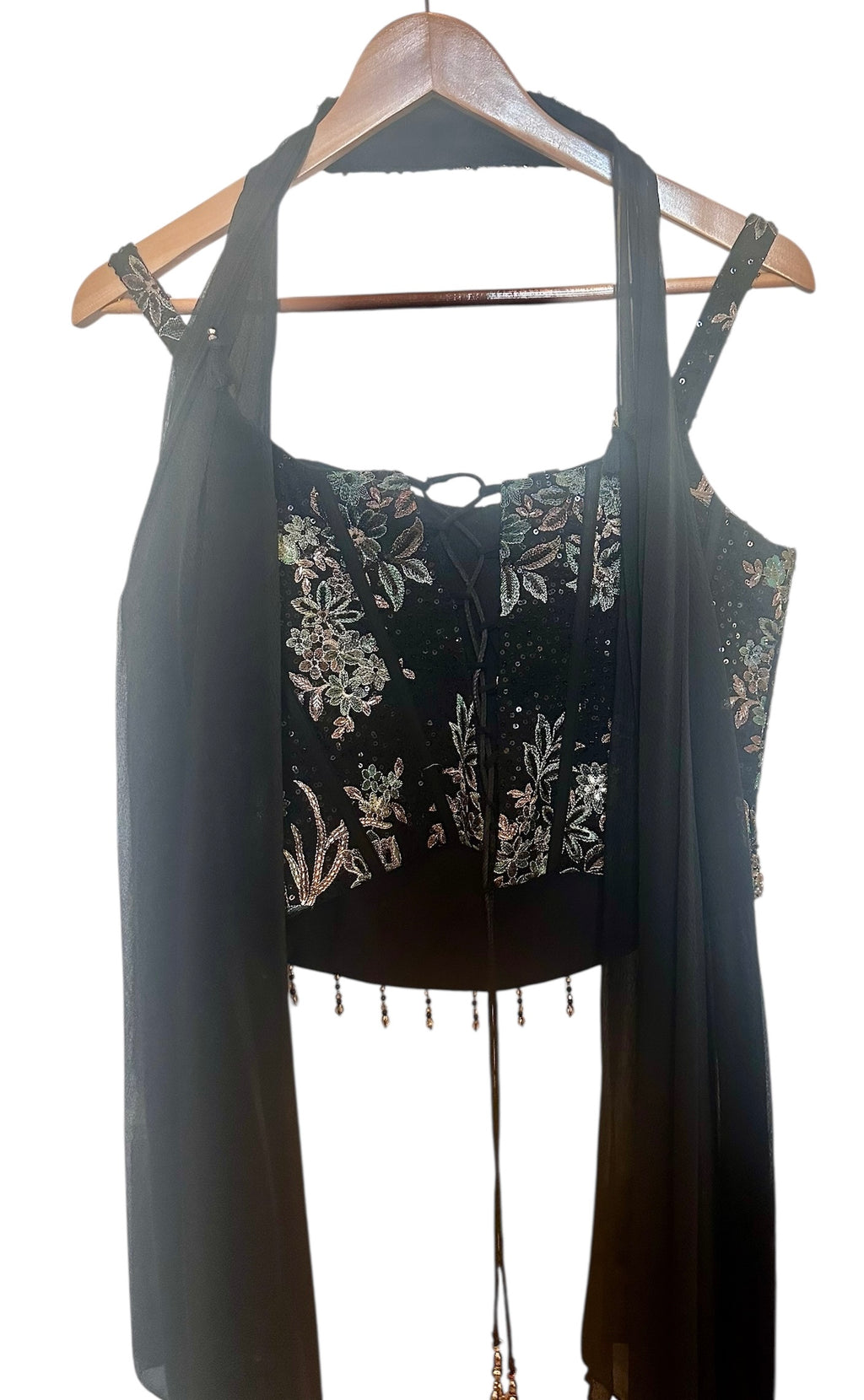 Black corset fusion set