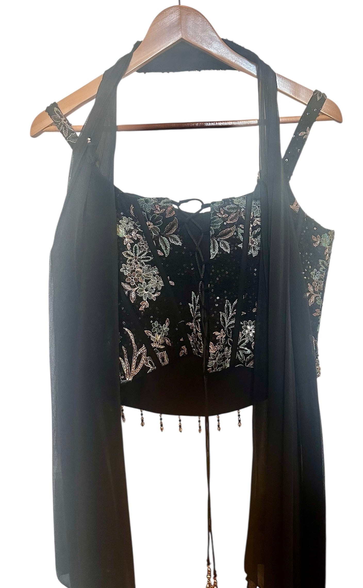 Black corset fusion set