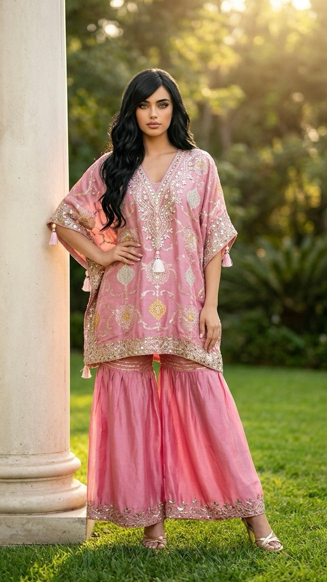 Pink kaftaan set