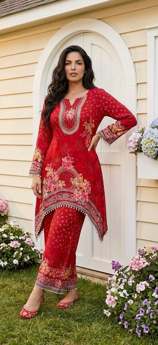 Red co- ord set