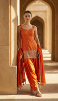 Orange salwaar suit