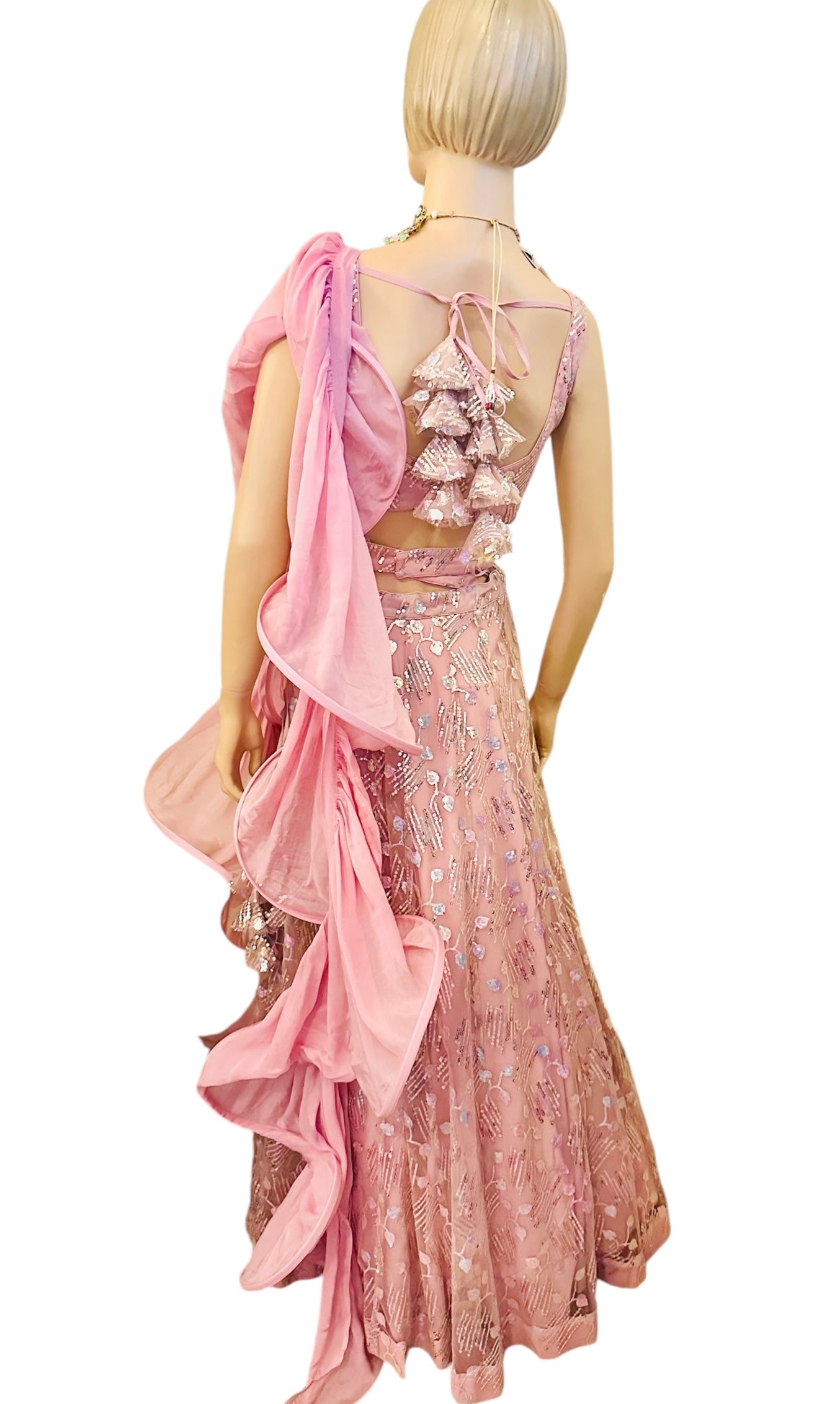 Mauve sequins lehenga