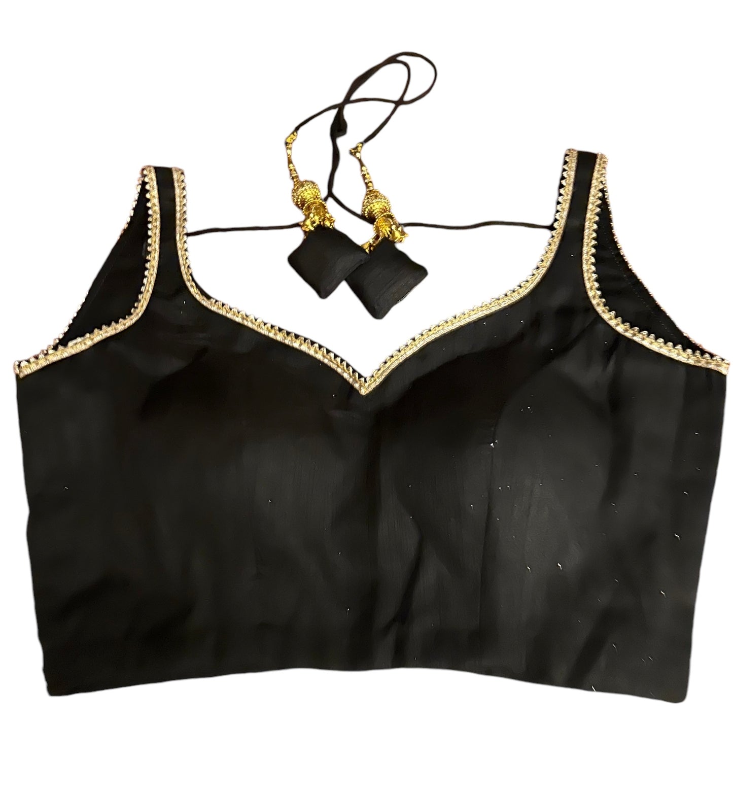 Black blouse with gold border