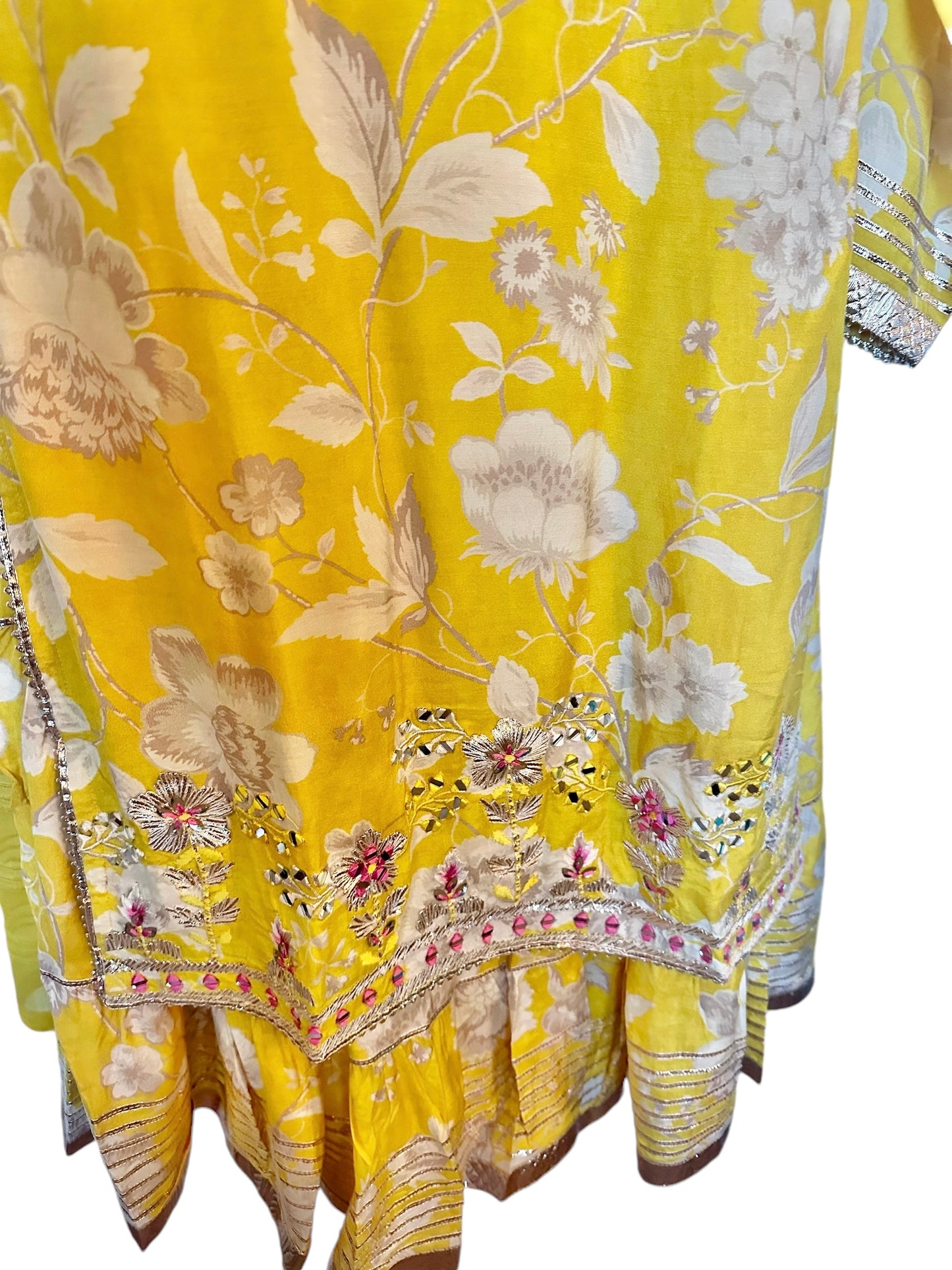 Yellow sharara suit