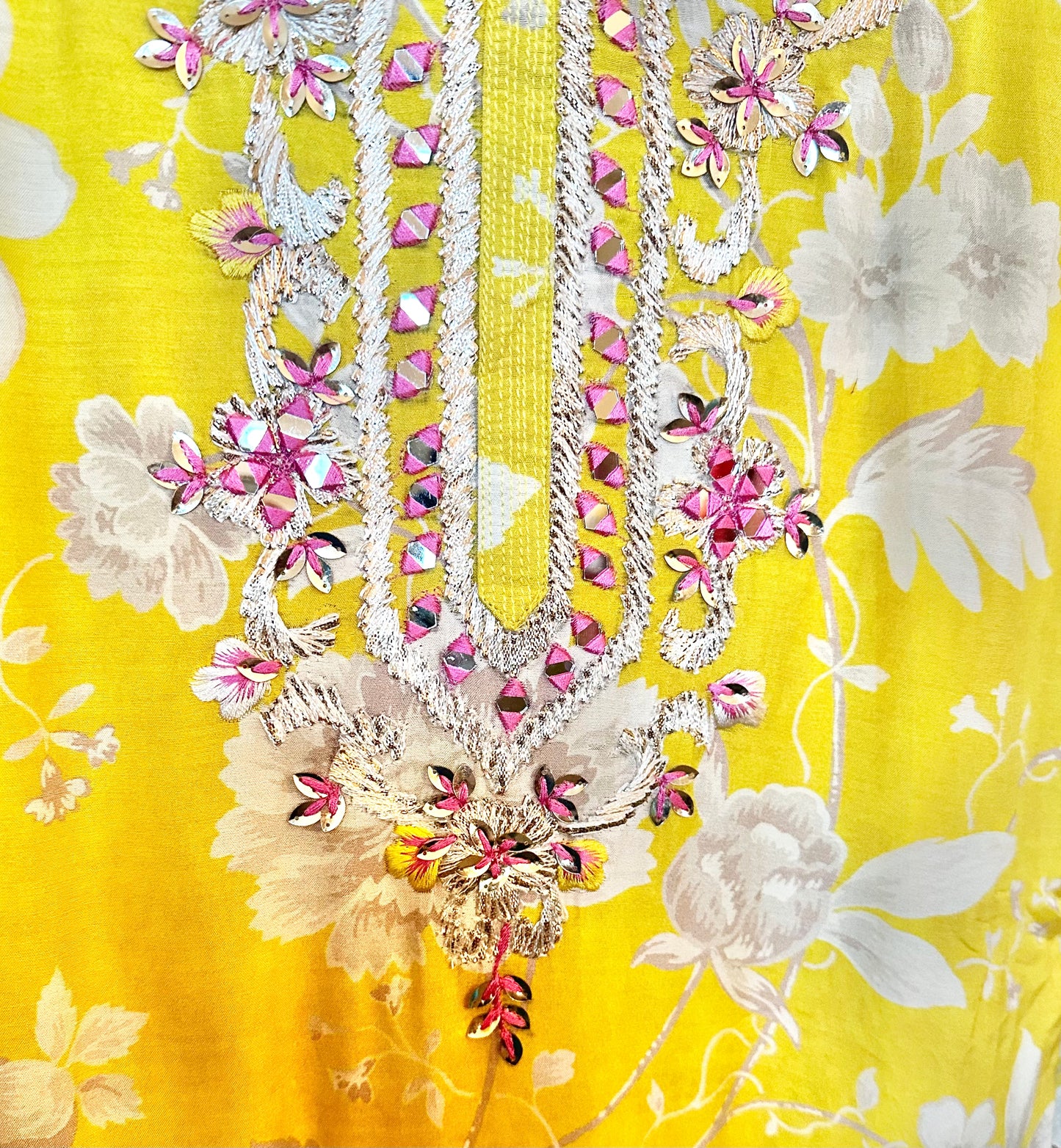 Yellow sharara suit