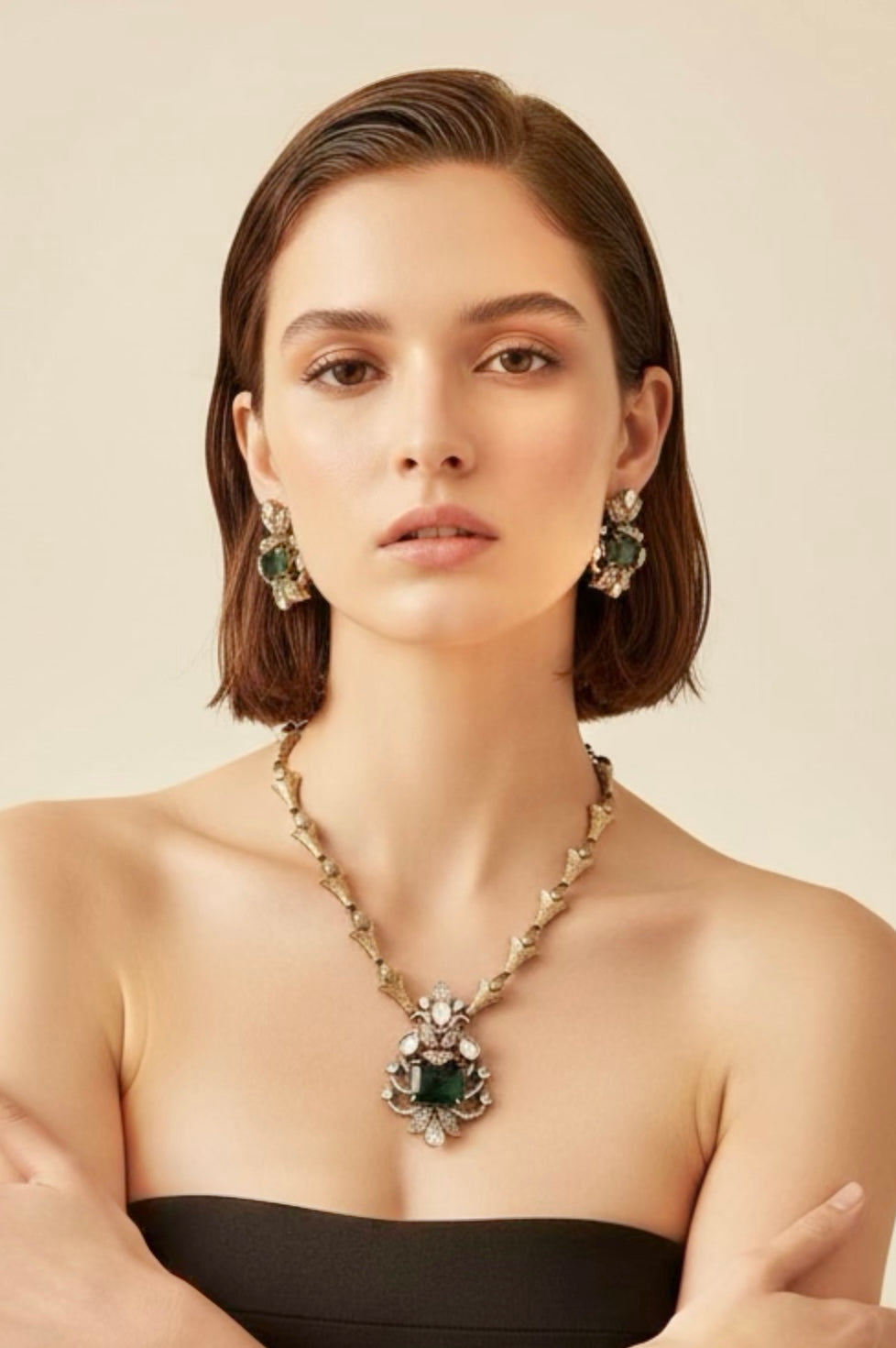 Greyish black stone set