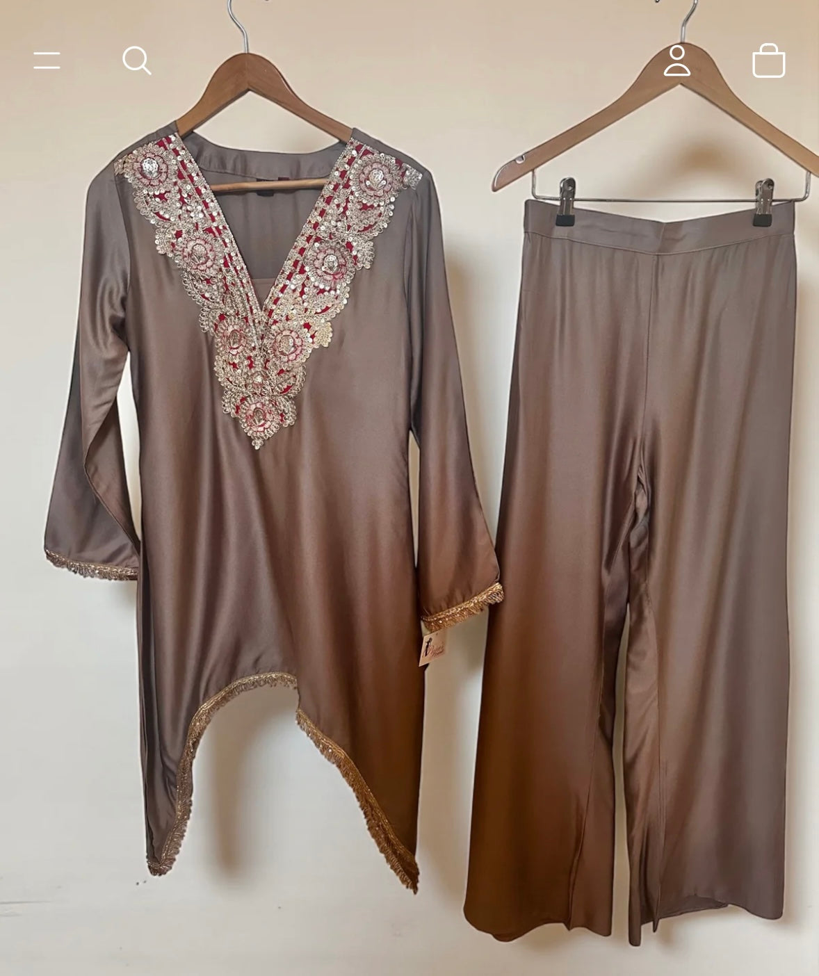 Taupe colored co-ord set