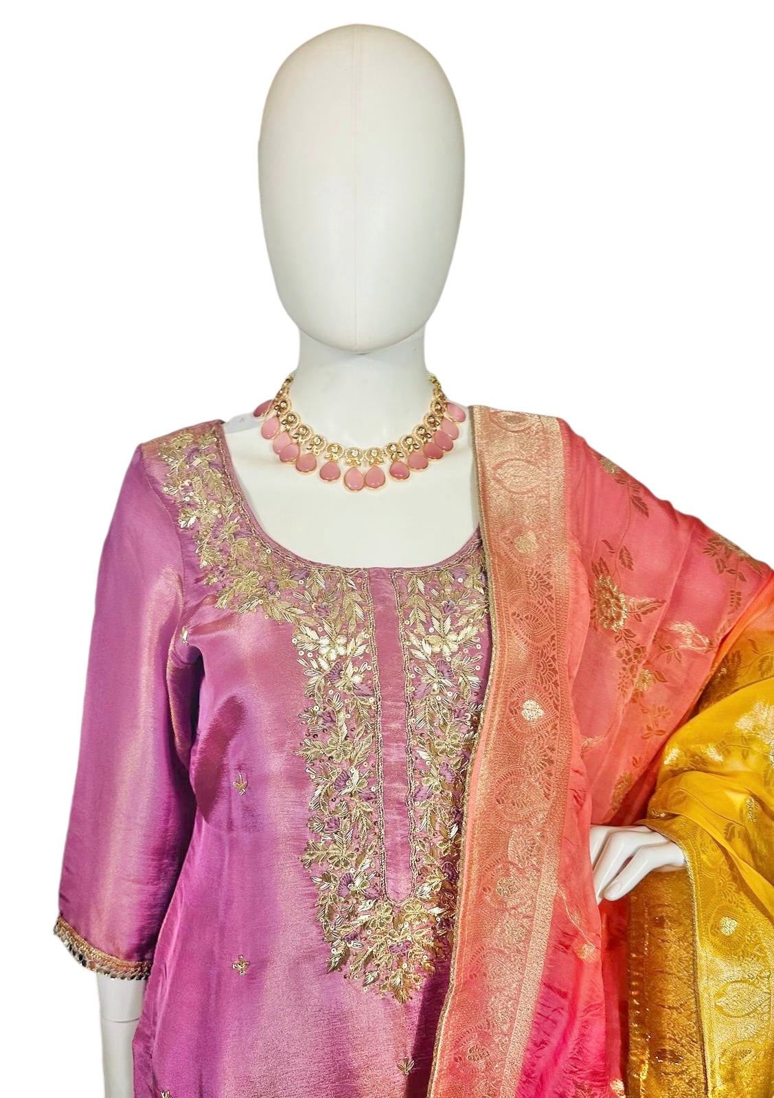 Purple Sharara set