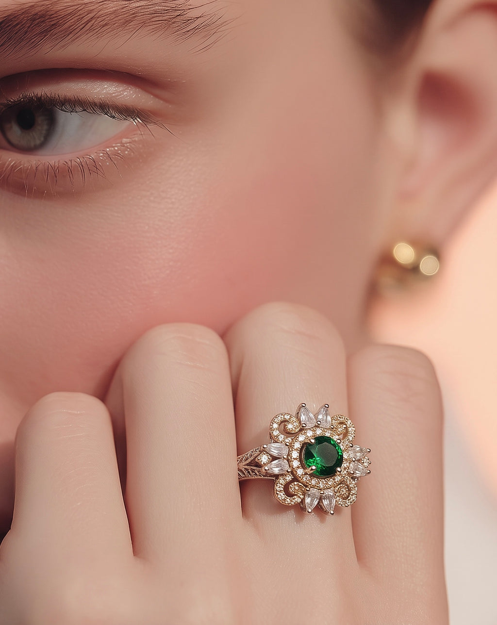 Emerald green ad ring