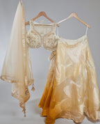 Ivory gold  lehenga set