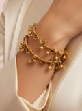 Ruby ghungroo bangles set