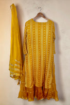 Mustard yellow 2-layered dress