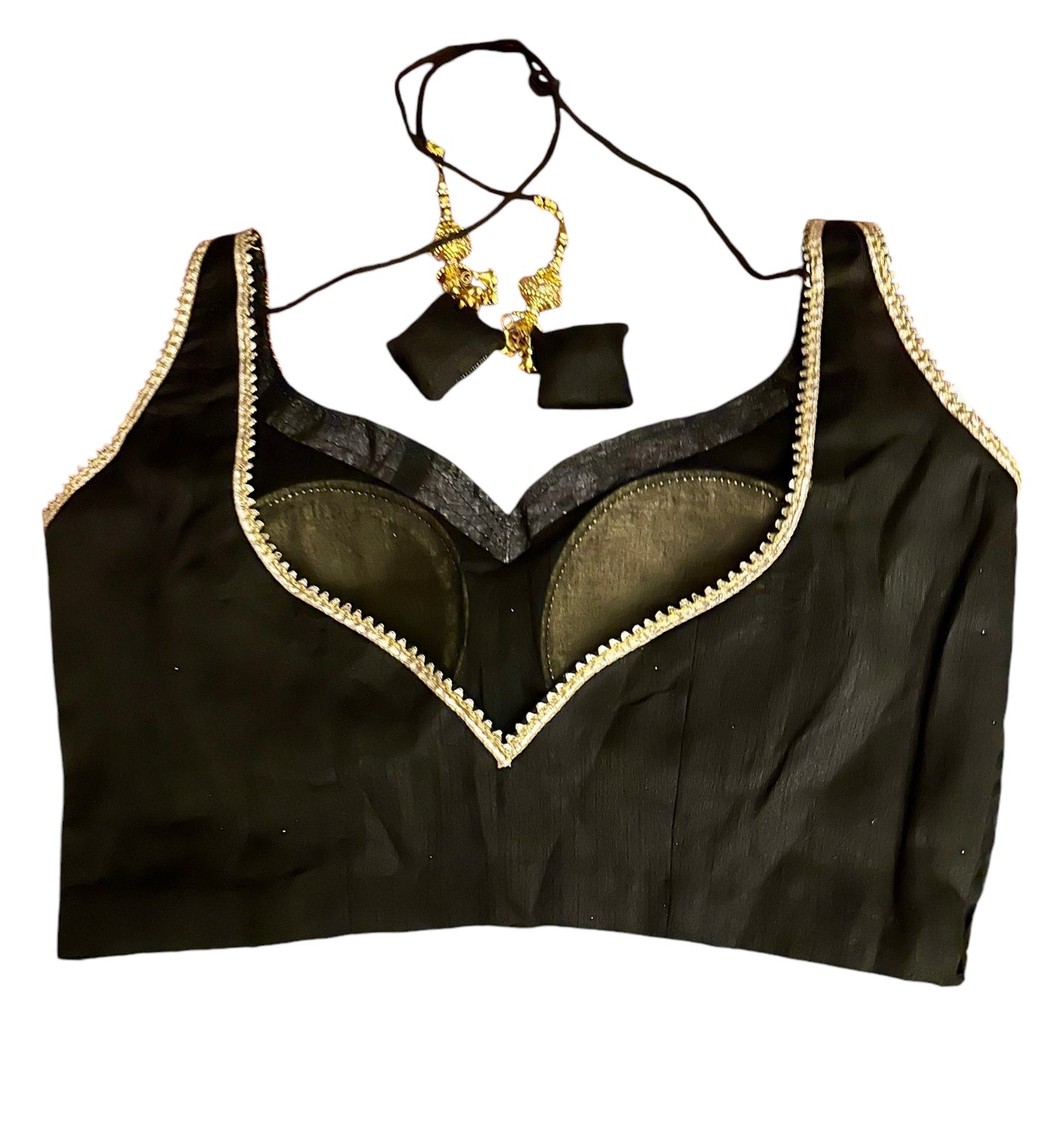 Black blouse with gold border