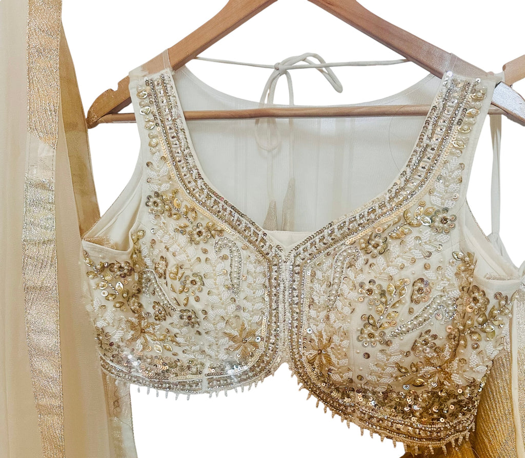 Ivory gold  lehenga set