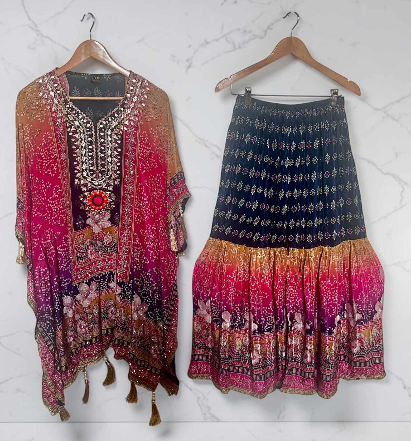Printed kaftaan set