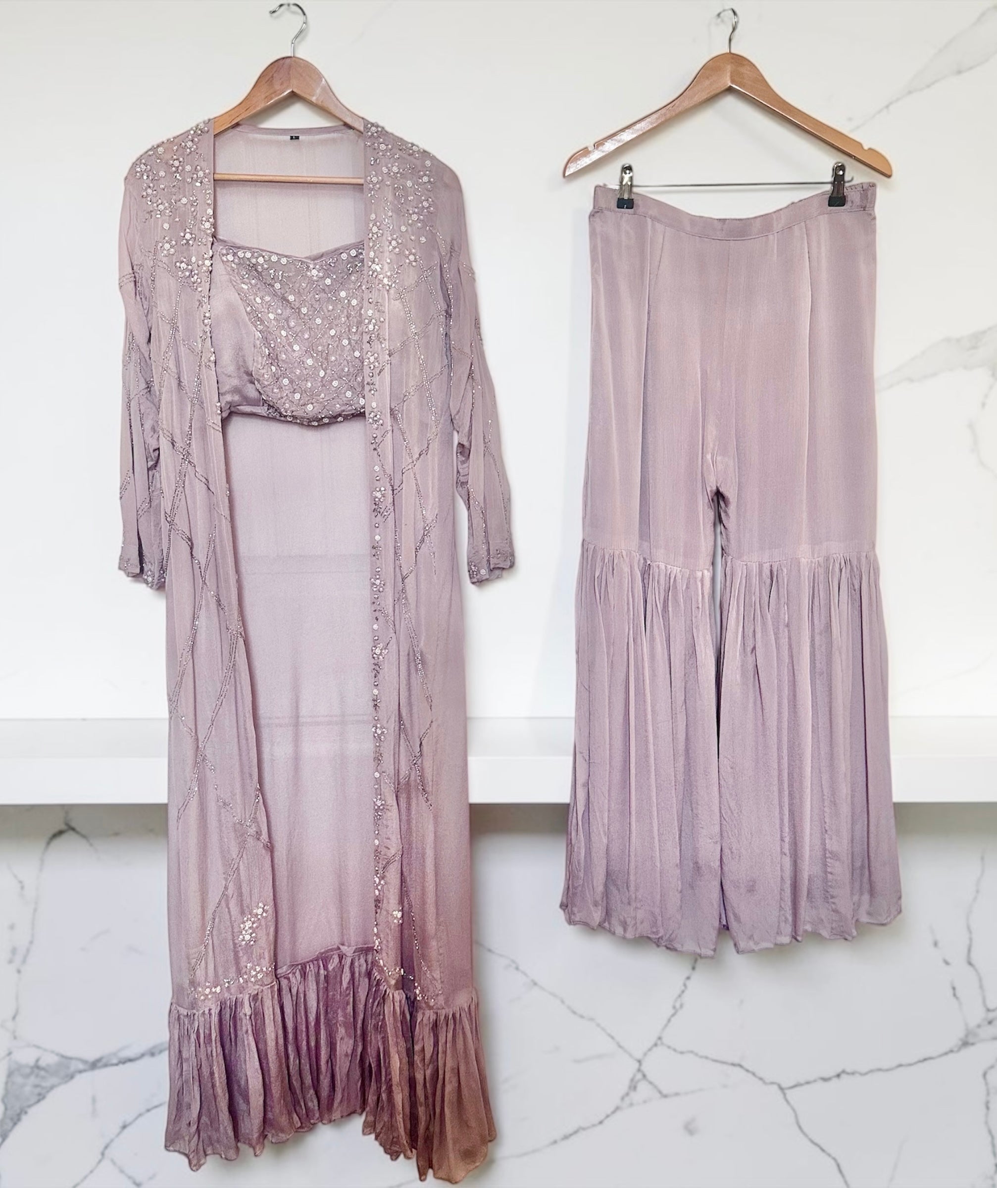 Lavender 3-piece fusion outfit