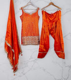 Orange salwaar suit