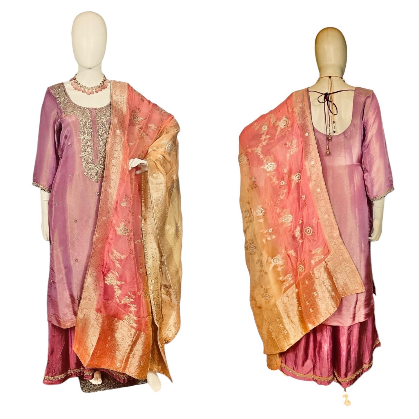 Mauve Sharara suit