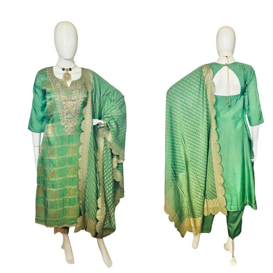 Green gharchola suit