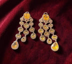 Yellow stone ad earrings