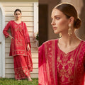 Deep red Sharara set